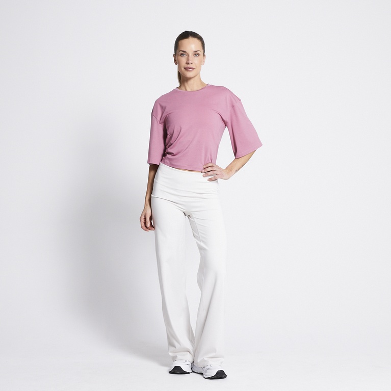 Wide sleeve training tee "Always" Heather Pink
